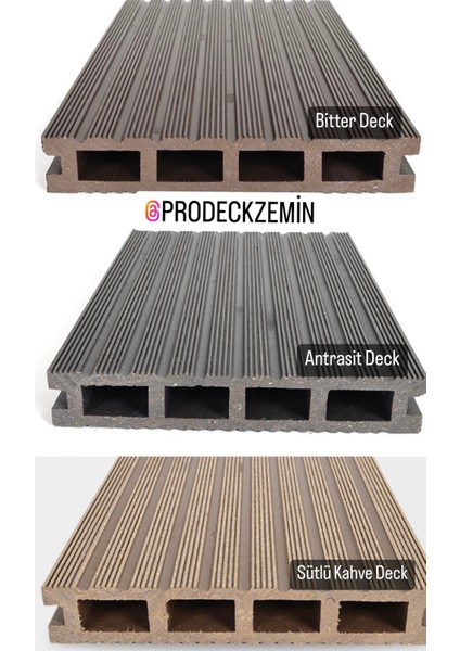 Kompozit Deck Yer Zemin Kaplaması. Ebatlar 300X14X2.4CM