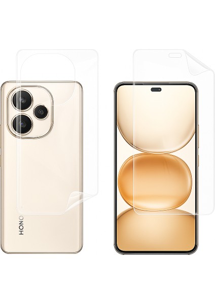 Honor Magic 8 Pro Ekran ve Arka Kapak Koruyucu Film Ön-Arka Hidrojel Nano Esnek Şeffaf