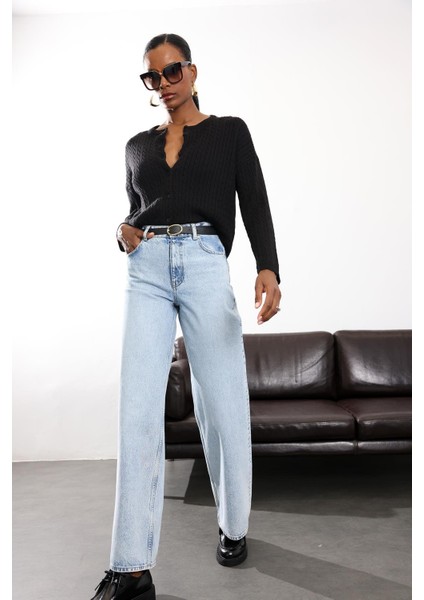 Buz Mavi Wide Leg Jean fiyatları