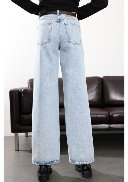 Buz Mavi Wide Leg Jean indirimleri