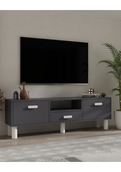 1327DROPCT-32 Tv Sehpası Antrasit-Beyaz