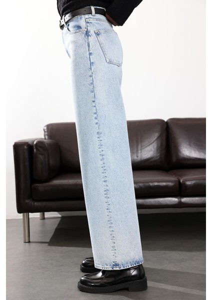 Buz Mavi Wide Leg Jean