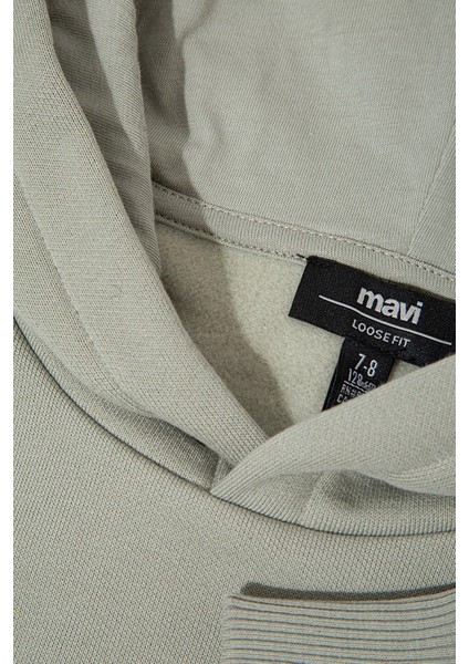 Pamuklu Loose Fit Sırt Baskılı Kapüşonlu Sweat Erkek Çocuk Sweat 6S10149 modelleri