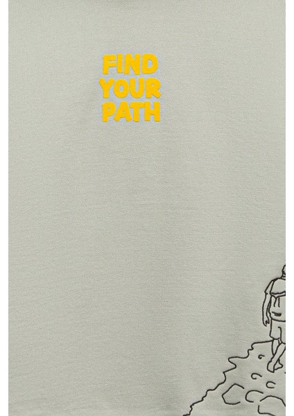 Pamuklu Loose Fit Sırt Baskılı Kapüşonlu Sweat Erkek Çocuk Sweat 6S10149 fırsatları