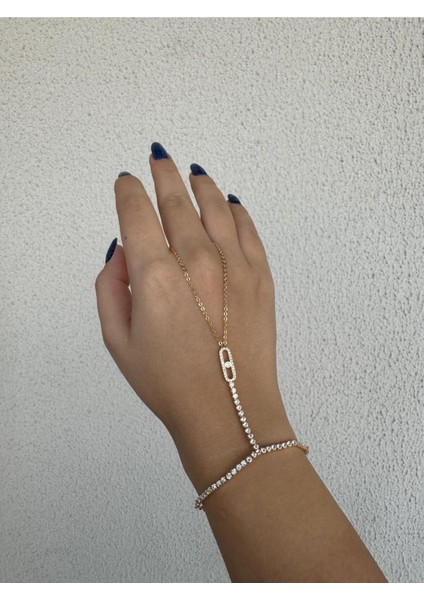 Özel Seri Zirkon Taşlı Oval Tasarım Marka Gümüş Şahmeran