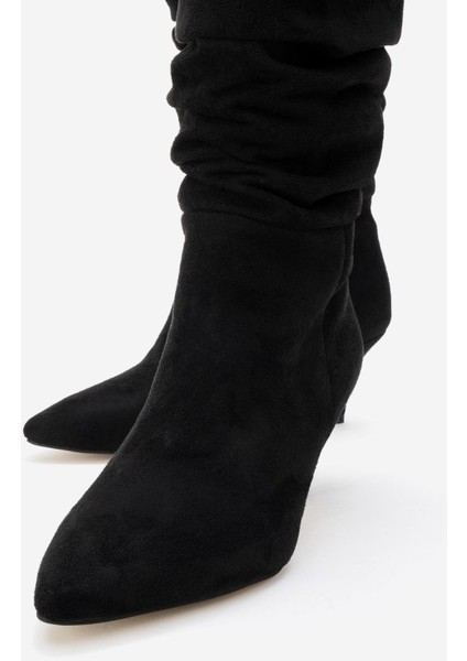 Kadın Körüklü Çizme Siyah Süet modelleri