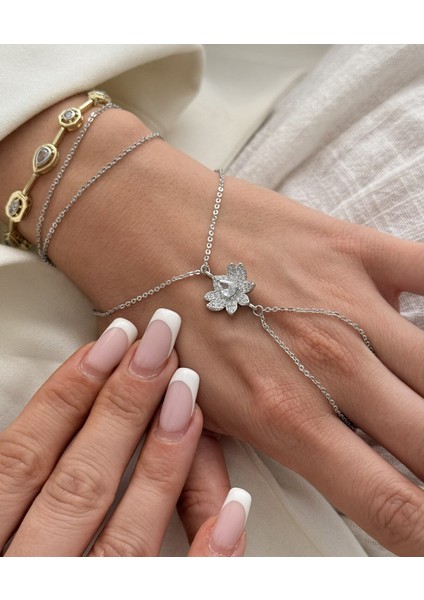 Lotus Zirkon Taşlı Tasarım Şahmeran