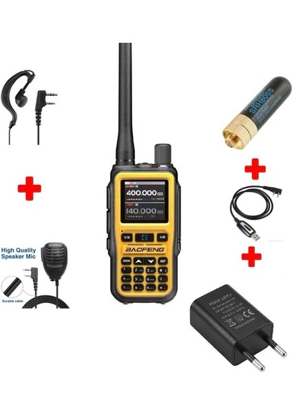 UV5R Mini El Telsizi Sarı Full Paket