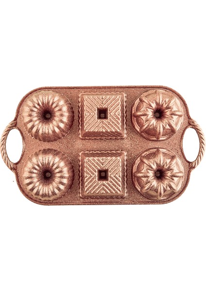 Valeria Rose Gold 6'lı Döküm Kek Kalıbı modelleri
