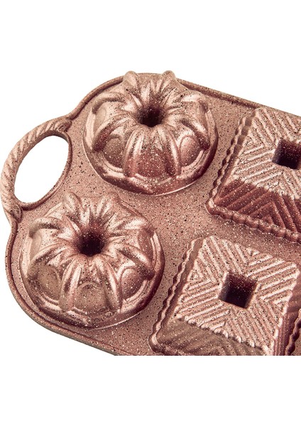 Valeria Rose Gold 6'lı Döküm Kek Kalıbı fırsatları