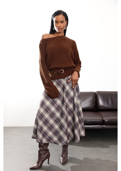 Acı Kahve Sosis Yaka Örgü Kazak fiyatları