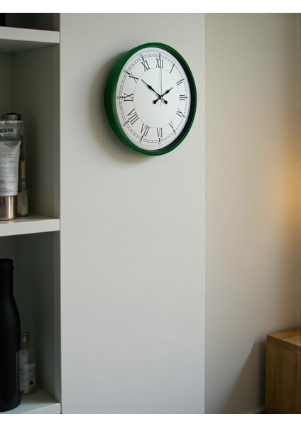 36 cm Dekoratif Yeşil Duvar Saati modelleri