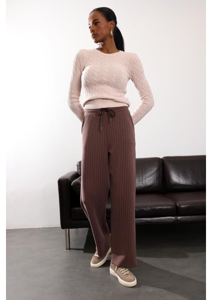 Kahverengi Çizgili Modal Pantolon fiyatları