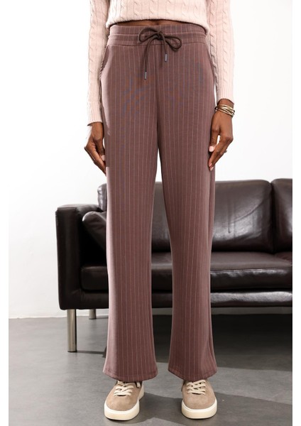 Kahverengi Çizgili Modal Pantolon fırsatları
