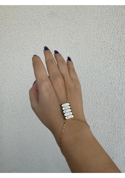 Zirkon Taşlı Çelik Tasarım Şahmeran