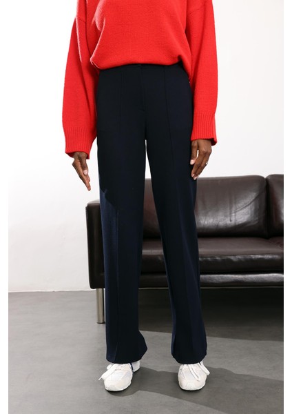 Lacivert Önü Çimalı Palazzo Pantolon 257032 fiyatları