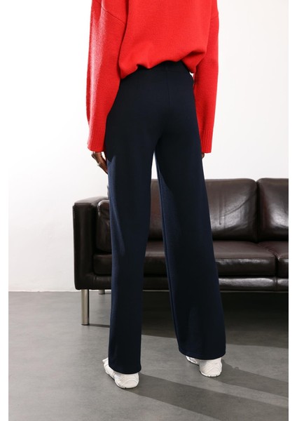 Lacivert Önü Çimalı Palazzo Pantolon 257032 indirimleri