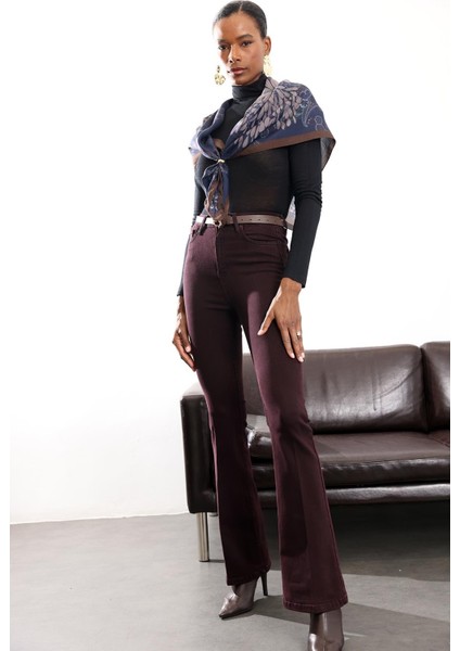 Mürdüm Full Likra Toparlayan Flare Jean 7578 fiyatları