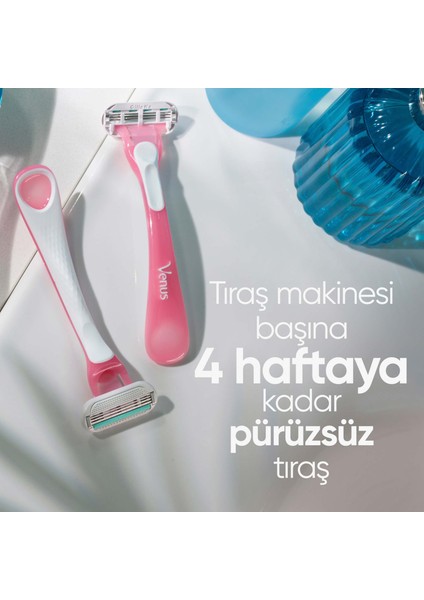 Smooth Miami Kadın Tıraş Bıçakları, 3'lü Kadın Kullan At Tıraş Bıçakları modelleri