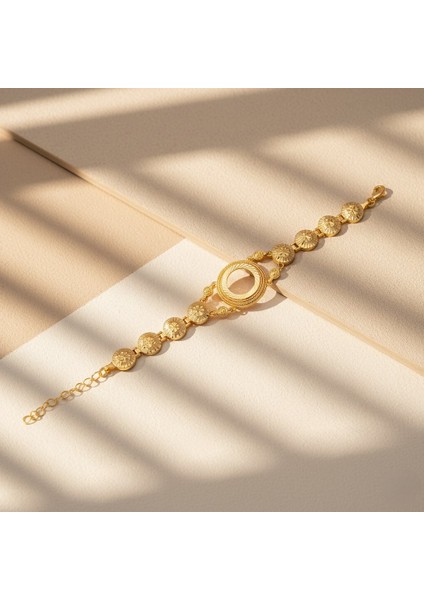 altın kaplama desenli çeyrek çerçeveli bileklik blk-1196 fırsatları