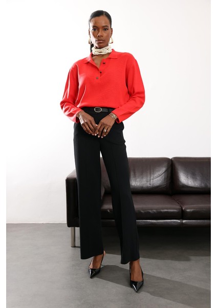 Siyah Önü Çimalı Palazzo Pantolon 257032 fiyatları