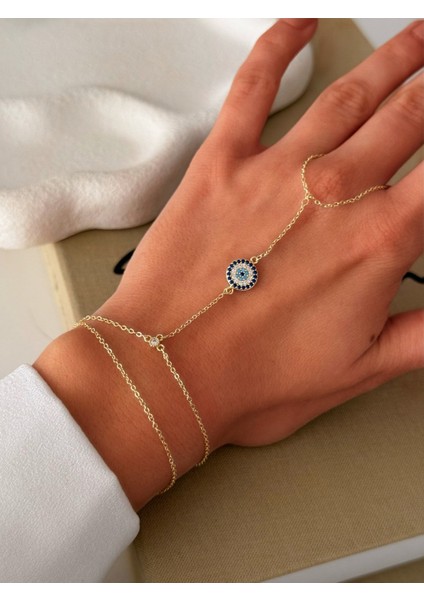 Tasarım Zirkon Taşlı Göz Şahmeran