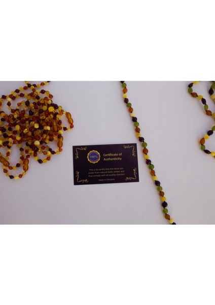 Unisex Bebek Kahverengi Barok Kesim Yassı Multicolor 4 Renk Diş Kolyesi modelleri