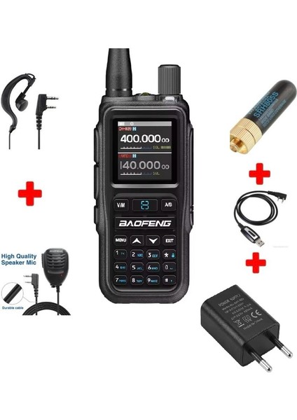 UV5R Mini El Telsizi Siyah Full Paket