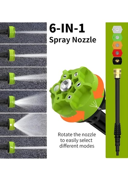 Leerfei 8100 Şarjlı Akülü Araba Yıkama Makinesi | 3.0mpa Yüksek Basınçlı Taşınabilir Oto Yıkama Tabancası fiyatları