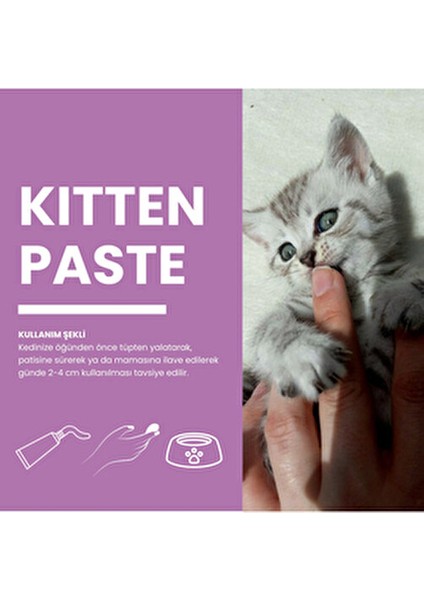 Kitten Paste Macun 100 gr 0-1 Yaş İçin Süper Lezzetli Kedi Ödülü