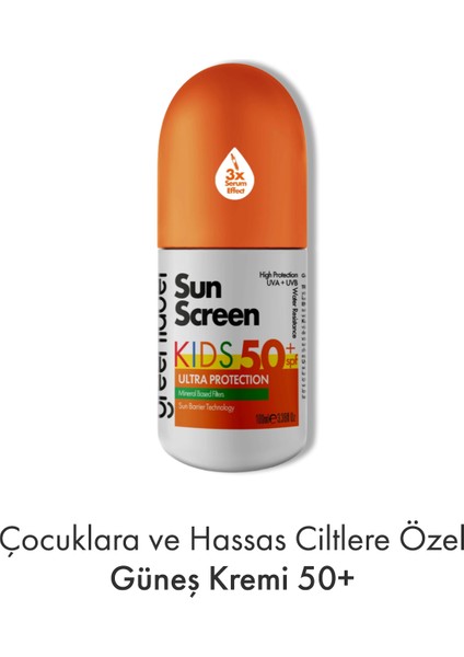 Greenlabel Yüksek Korumalı Kids Sun Spf 50 Mineral Bazlı Çocuklar İçin Güneş Koruyucu Krem 100 ml