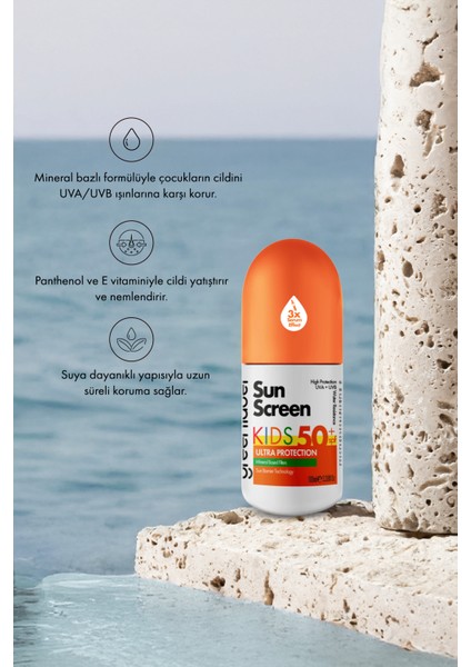 Greenlabel Yüksek Korumalı Kids Sun Spf 50 Mineral Bazlı Çocuklar İçin Güneş Koruyucu Krem 100 ml modelleri