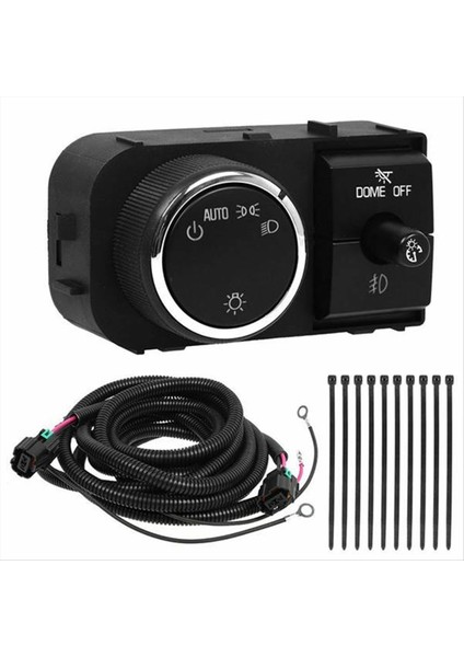 Far Sis Lambası Kontrol Ayarı Anahtarı Kablo Demir Kablo Demir Kiti 25858705 Chevrolet Silverado Sierra 1500 2500 3500 (Yurt Dışından)