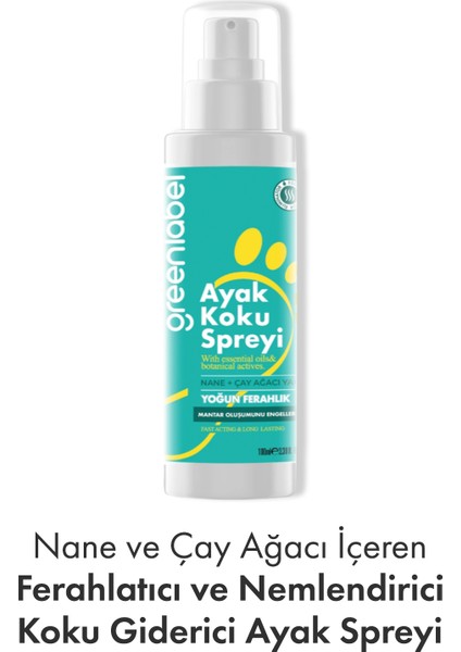 Ayak Ve Ayakkabı Koku Önleyici Koku Giderici Mantar Engelleyici Sprey Ayakkabı Deodorantı 100ml