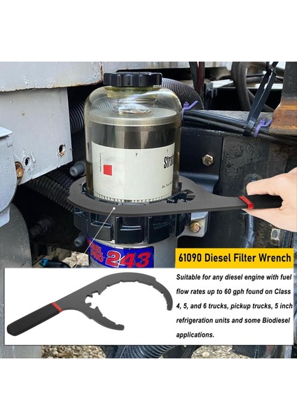 61090 Dizel Pro 230 232 233 234 242 243 Için 5inch Davco Yağ Filtresi Kaldırma Aracı Için Dizel Yakıt Filtre Anahtarı (Yurt Dışından) modelleri