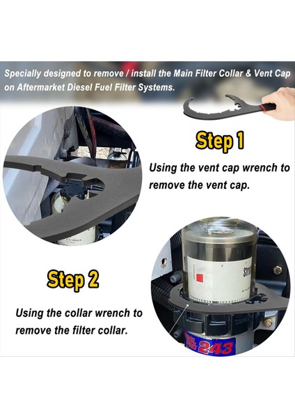 61090 Dizel Pro 230 232 233 234 242 243 Için 5inch Davco Yağ Filtresi Kaldırma Aracı Için Dizel Yakıt Filtre Anahtarı (Yurt Dışından) fırsatları