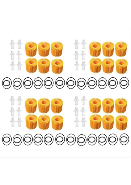 24 Set Toyota Için Yağ Filtre Kitleri Avalon Camry Highlander Rav4 Sienna Tacoma Venza Lexus 04152-YZZA1 04152-31090 (Yurt Dışından) modelleri