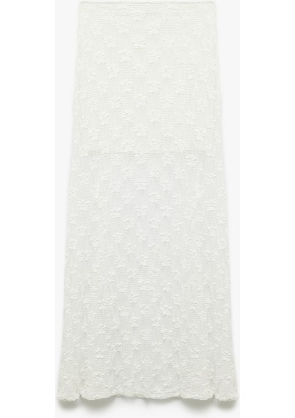 Yarım Astarlı Transparan Uzun Dantel Etek modelleri