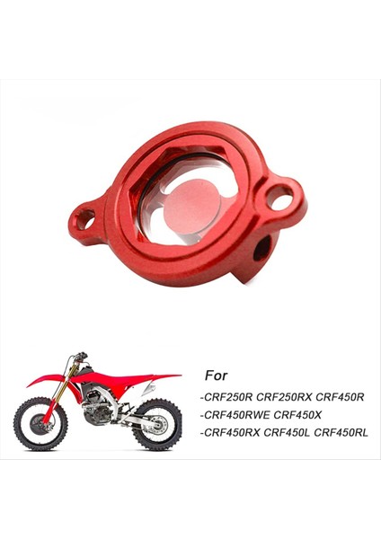 Honda CRF250R CRF250RX 2019-2023 CRF450X Için Motosiklet Şeffaf Motor Yağı Filtre Kapağı (Yurt Dışından) indirimleri