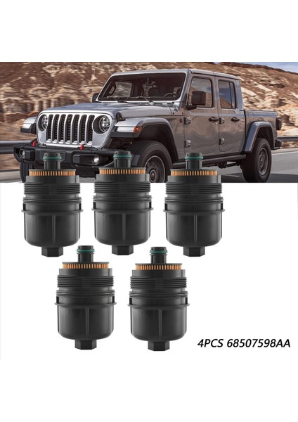 2pcs Jeep Gladyatör Için Araç Motor Yağı Filtresi Wrangler Jl Ram 1500 2020 2021 68507598AA 68498720AA Petrol Dosya Konut Kapağı (Yurt Dışından) fırsatları