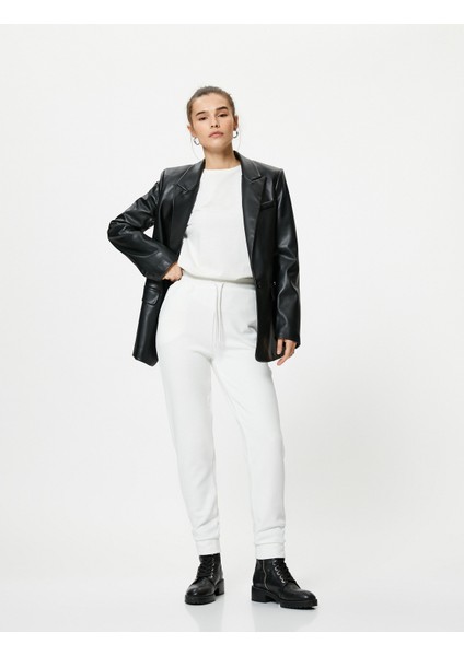 Jogger Eşofman Altı Beli Bağcıklı Cepli