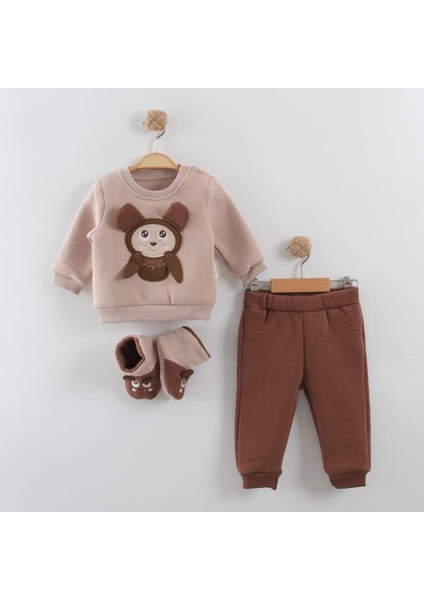 254051 Unisex Bebek Koalacık Panduflu Şardonlu 2'li Takım