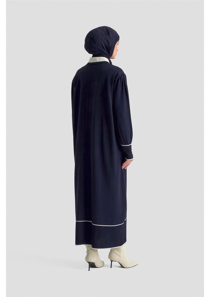 Fularlı Triko Elbise 25KTD955 Lacivert indirimleri