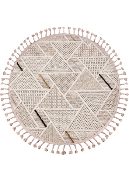 Enti Bonn 8805 Krem Daire Iskandinav Halı Salon Halısı Kesme Halı Yolluk fiyatları