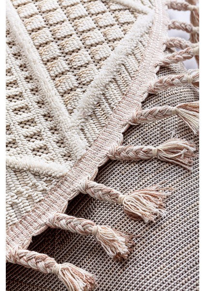 Enti Bonn 8805 Krem Daire Iskandinav Halı Salon Halısı Kesme Halı Yolluk