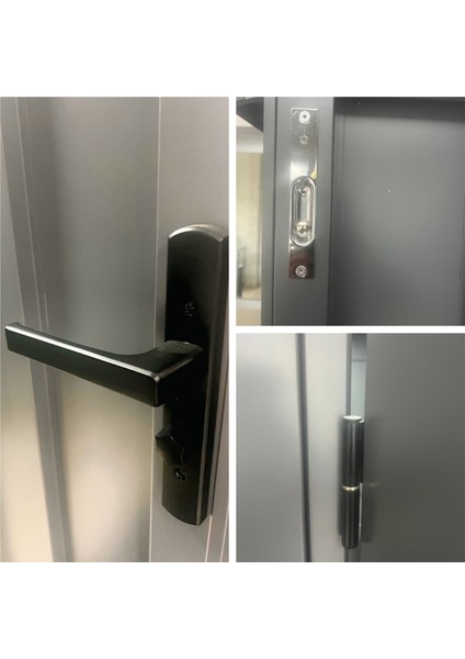 METAL BAHÇE DEPOLAMA EVİ (182X140X220) SİYAH