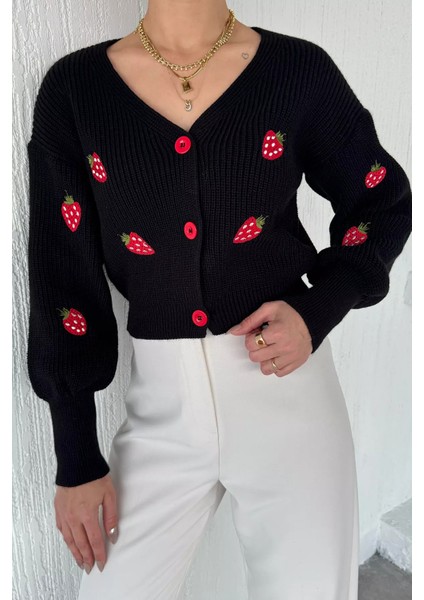 Çilek Desenli Triko Hırka P-00019189 modelleri