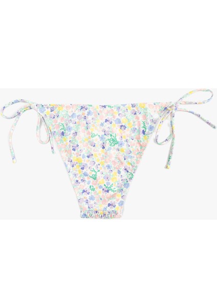 Çiçek Desenli Gipeli Yanları Bağlamalı Ipli Bikini Altı fiyatları