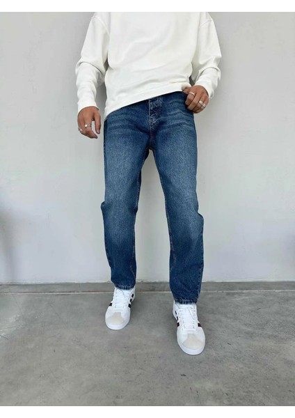 Erkek Lacivert Boyfrıend Pantolon modelleri