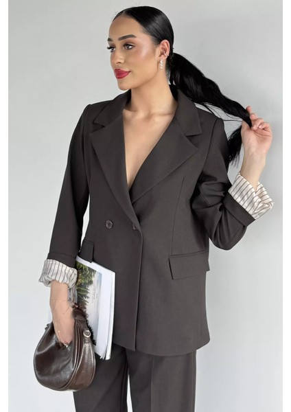 Kadın Iç Astarlı Blazer Ceket Pantolon Ikili Takım P-00019236 modelleri
